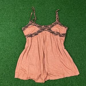 Vintage Charlotte Russe Rust Orange Spaghetti Strap Camisole Sleepwear Top Sz M